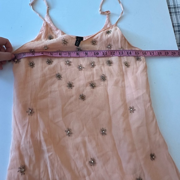 RAGA Orange Stargazing Embellished Beaded Pearl Jeweled Scalloped Hem Dress XS - Picture 11 of 16